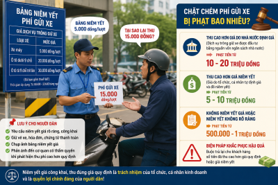 Chặt chém phí gửi xe có bị phạt không?