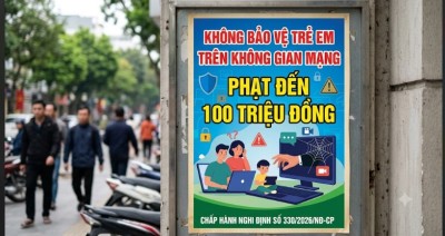 Không bảo vệ trẻ em trên không gian mạng phạt đến 100 triệu đồng